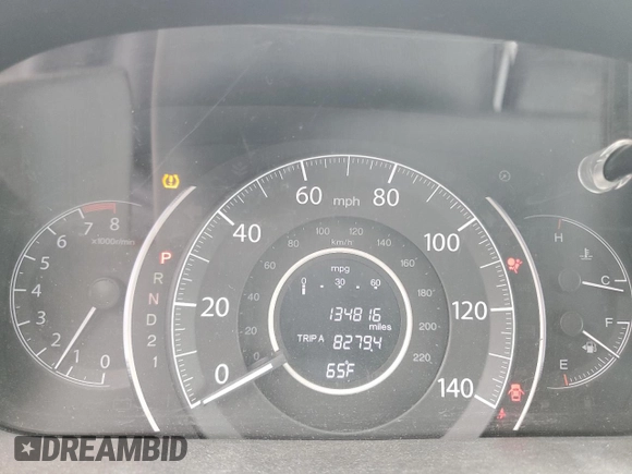 2013 Honda CR-V EX-L with VIN 5J6RM3H77DL028438, listed as a Copart auction lot 44601235 with 134,816 mi miles and Salvage Title. Bid and sale history available at DreamBid. Image 9.