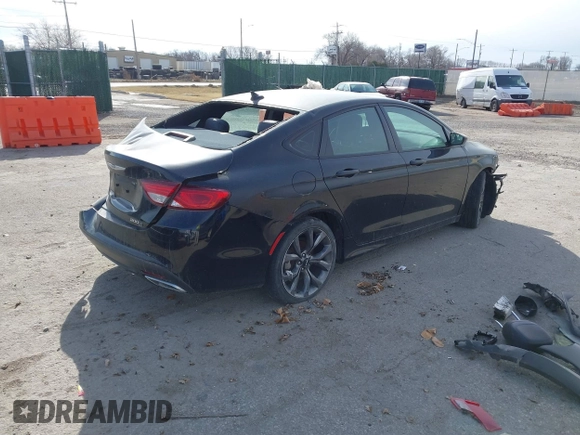 2015 Chrysler 200 S with VIN 1C3CCCBG7FN546049, listed as a IAAI auction lot 41721257 with 1 mi miles. Bid and sale history available at carsss.com. Image 4.
