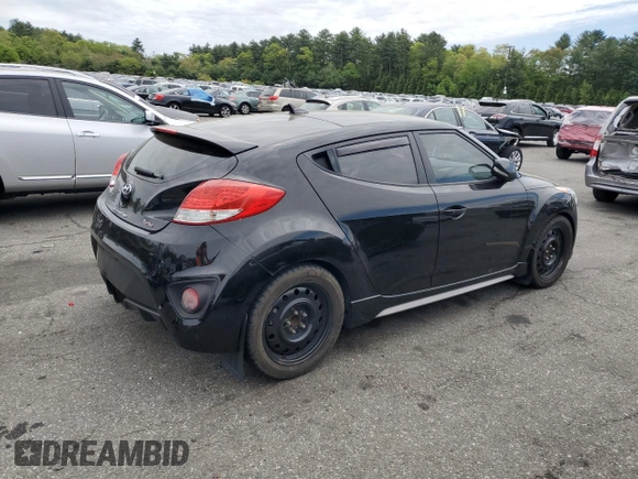 2015 Hyundai Veloster Turbo with VIN KMHTC6AE2FU240326, listed as a Copart auction lot 54400765 with 151,748 mi miles and Salvage title. Bid and sale history available at DreamBid. Image 3.