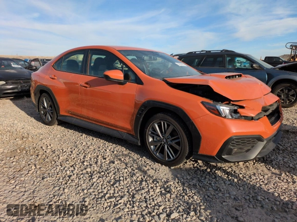 2023 Subaru WRX with VIN JF1VBAA61P9817482, listed as a Copart auction lot 50839895 with 6,127 mi miles and Salvage title. Bid and sale history available at DreamBid. Image 4.