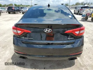 2016 Hyundai Sonata Sport with VIN 5NPE34AF0GH398492, listed as a Copart auction lot 55411575 with 103,736 mi miles and Salvage Title. Bid and sale history available at DreamBid. Image 6.