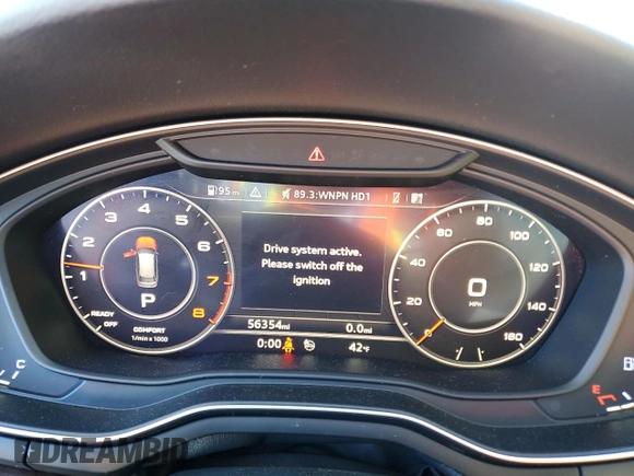 2018 Audi allroad Prestige with VIN WA19NAF43JA121233, listed as a Copart auction lot 46451515 with 56,354 mi miles and Salvage Title. Bid and sale history available at carsss.com. Image 9.