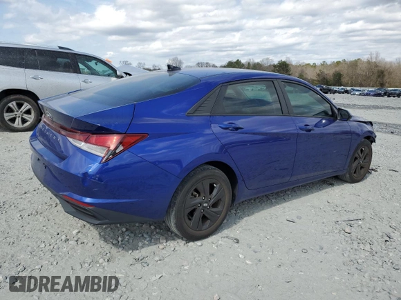2021 Hyundai Elantra SEL with VIN KMHLS4AG7MU103730, listed as a Copart auction lot 47742565 with 45,030 mi miles and Salvage Title. Bid and sale history available at carsss.com. Image 3.