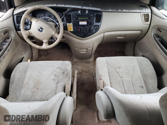 2002 Mazda MPV LX with VIN JM3LW28J120310009, listed as a Copart auction lot 51272115 with 98,847 mi miles and Salvage title. Bid and sale history available at DreamBid. Image 8.