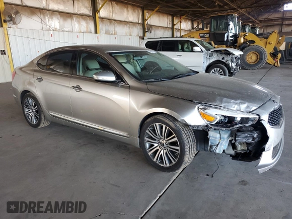 2014 Kia Cadenza Premium with VIN KNALN4D76E5165734, listed as a Copart auction lot 78521494 with 60,408 mi miles and Salvage Title. Bid and sale history available at carsss.com. Image 4.