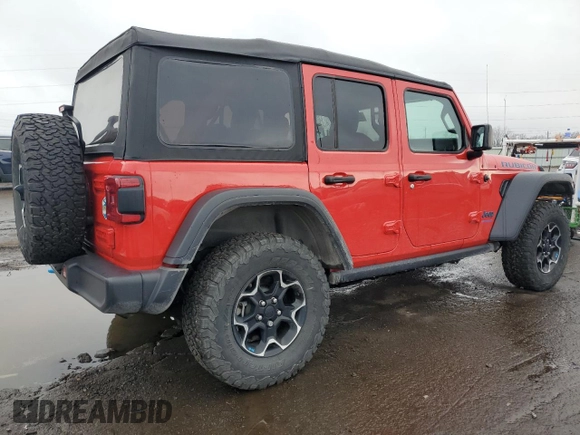 2022 Jeep Wrangler Unlimited Rubicon with VIN 1C4JJXR62NW171306, listed as a Copart auction lot 81366074 with 25,001 mi miles and Clean title. Bid and sale history available at DreamBid. Image 3.