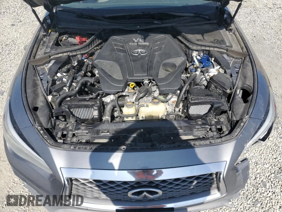 2019 Infiniti Q50 Luxe with VIN JN1EV7AP1KM542816, listed as a Copart auction lot 59216945 with 64,029 mi miles and Salvage title. Bid and sale history available at DreamBid. Image 11.