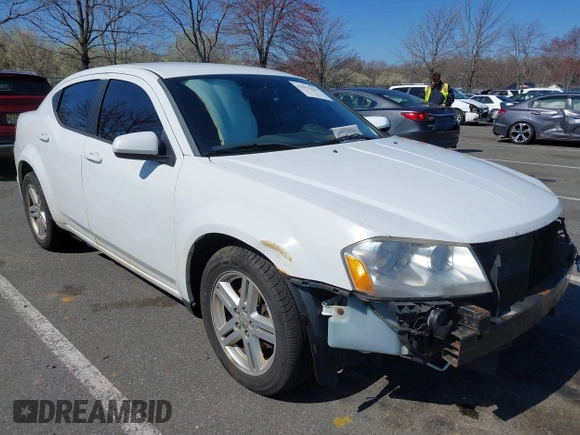 2012 Dodge Avenger SXT with VIN 1C3CDZCB7CN196369, listed as a IAAI auction lot 41932665 with 136,568 mi miles and . Bid and sale history available at carsss.com. Image 1.