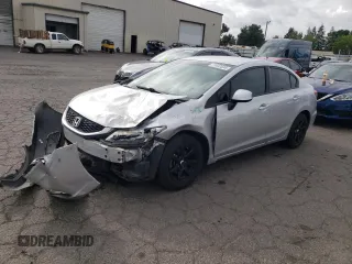 2013 Honda Civic LX with VIN 2HGFB2F57DH560720, listed as a Copart auction lot 71452534 with 126,453 mi miles and Salvage title. Bid and sale history available at DreamBid. Image 1.