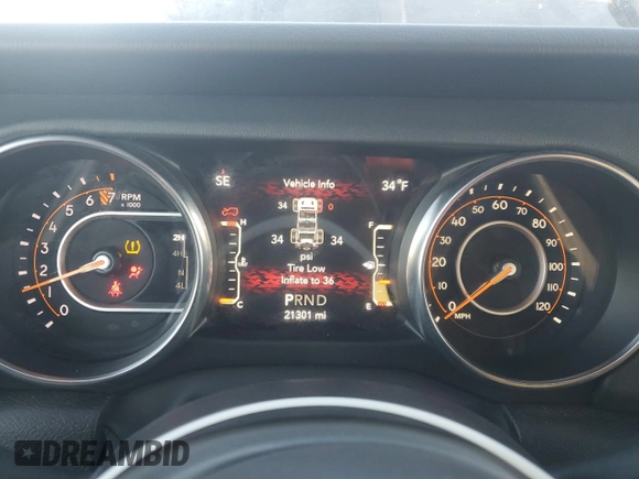2022 Jeep Wrangler Unlimited Sahara with VIN 1C4HJXEG9NW191002, listed as a Copart auction lot 42486595 with 21,301 mi miles and Salvage title. Bid and sale history available at DreamBid. Image 9.
