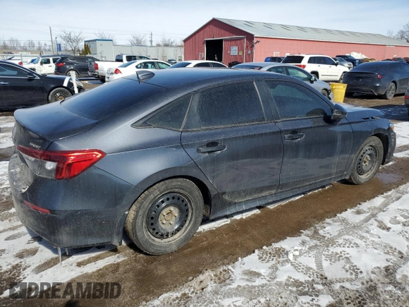 2022 Honda Civic Sedan Sport with VIN 2HGFE2F57NH119016, listed as a Copart auction lot 47382465 with 91,397 mi miles and Salvage Title. Bid and sale history available at carsss.com. Image 3.