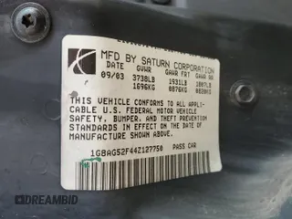 2004 Saturn ION ION 1 z VIN 1G8AG52F44Z127750, wystawiony jako Copart lot #75961964 z przebiegiem 104 567 mil mil oraz Szkoda całkowita • Salvage title. Historia ofert i sprzedaży dostępna na DreamBid. Obrazek 14.