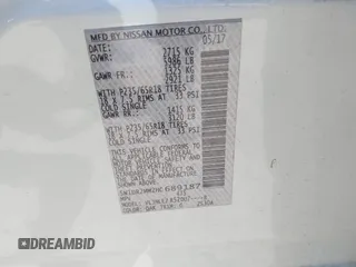 2017 Nissan Pathfinder SV with VIN 5N1DR2MM2HC689187, listed as a IAAI auction lot 41737686 with 103,024 mi miles and . Bid and sale history available at DreamBid. Image 9.