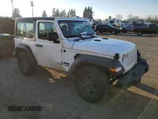 2021 Jeep Wrangler Sport with VIN 1C4GJXAGXMW725656, listed as a Copart auction lot 42826795 with 38,187 mi miles and Salvage Title. Bid and sale history available at DreamBid. Image 4.