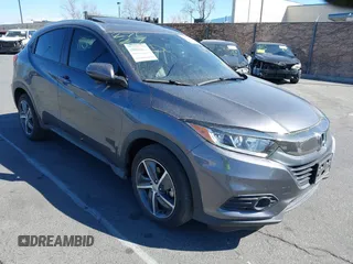 2021 Honda HR-V EX-L with VIN 3CZRU5H75MM704623, listed as a IAAI auction lot 41336212 with 47,916 mi miles. Bid and sale history available at carsss.com. Image 1.