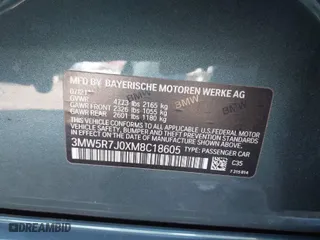 2021 BMW 3 Series 330i xDrive with VIN 3MW5R7J0XM8C18605, listed as a IAAI auction lot 41247002 with 73,828 mi miles. Bid and sale history available at carsss.com. Image 9.