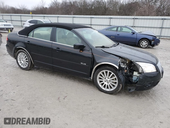 2008 Mercury Milan Premier with VIN 3MEHM08Z18R610722, listed as a Copart auction lot 44906715 with 105,729 mi miles and Salvage Title. Bid and sale history available at carsss.com. Image 4.
