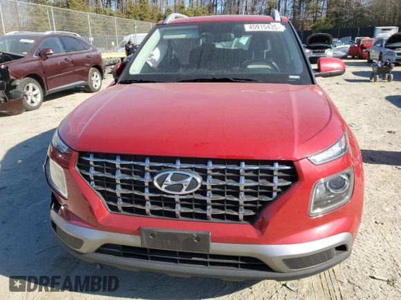 2023 Hyundai Venue SEL with VIN KMHRC8A34PU241077, listed as a Copart auction lot 45915435 with 45,840 mi miles and Salvage Title. Bid and sale history available at DreamBid. Image 5.