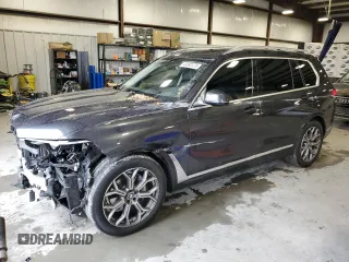 2021 BMW X7 xDrive40i with VIN 5UXCW2C0XM9H51936, listed as a Copart auction lot 45892475 with 49,554 mi miles and Salvage Title. Bid and sale history available at carsss.com. Image 1.