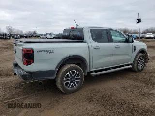 2024 Ford Ranger LARIAT with VIN 1FTER4KH7RLE11140, listed as a Copart auction lot 84859434 with 7,237 mi miles and Clean Title. Bid and sale history available at carsss.com. Image 3.