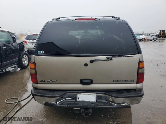 2001 Chevrolet Tahoe LT with VIN 1GNEC13T21R156926, listed as a Copart auction lot 43191715 with 284,182 mi miles and Salvage Title. Bid and sale history available at carsss.com. Image 6.