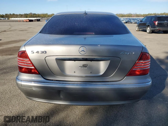 2006 Mercedes-Benz S 430 with VIN WDBNG83J96A468220, listed as a Copart auction lot 47259795 with 137,802 mi miles and Salvage Title. Bid and sale history available at carsss.com. Image 6.