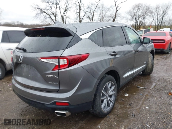 2022 Acura RDX w/Technology Package with VIN 5J8TC2H59NL018648, listed as a IAAI auction lot 41225825 with 16,864 mi miles. Bid and sale history available at carsss.com. Image 4.