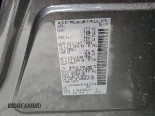 2019 Nissan Pathfinder Platinum with VIN 5N1DR2MM6KC651274, listed as a Copart auction lot 52737215 with 37,459 mi miles and Salvage title. Bid and sale history available at DreamBid. Image 14.