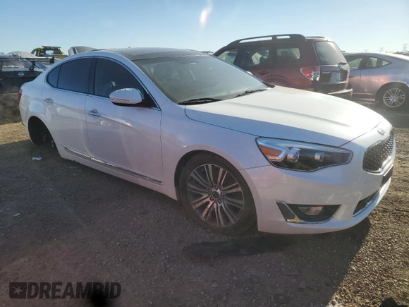 2014 Kia Cadenza Premium with VIN KNALN4D76E5139487, listed as a Copart auction lot 83088624 with 152,899 mi miles and Salvage Title. Bid and sale history available at carsss.com. Image 4.