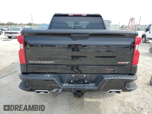 2023 Chevrolet Silverado 1500 RST with VIN 3GCUDEE80PG114796, listed as a Copart auction lot 87941025 with 7,454 mi miles and Salvage Title. Bid and sale history available at carsss.com. Image 6.