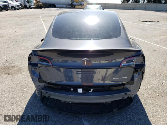 2023 Tesla Model 3 Long Range with VIN 5YJ3E1EB4PF633935, listed as a Copart auction lot 45238705 with 32,972 mi miles and Salvage Title. Bid and sale history available at DreamBid. Image 6.