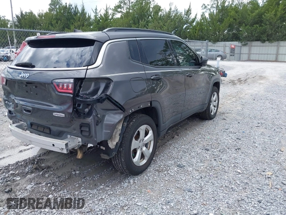 2020 Jeep Compass Latitude z VIN 3C4NJDBB9LT129693, wystawiony jako IAAI lot #42238631 z przebiegiem 36 742 mil mil oraz . Historia ofert i sprzedaży dostępna na DreamBid. Obrazek 4.