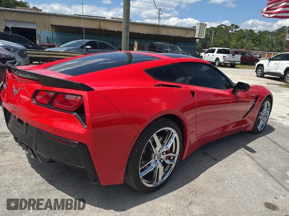 2014 Chevrolet Corvette Z51 3LT with VIN 1G1YM2D70E5104257, listed as a Copart auction lot 52750305 with 65,670 mi miles and Clean title. Bid and sale history available at DreamBid. Image 4.