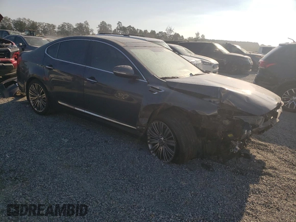 2015 Kia Cadenza Premium with VIN KNALN4D79F5183310, listed as a Copart auction lot 74126624 with 118,484 mi miles and Salvage Title. Bid and sale history available at carsss.com. Image 4.