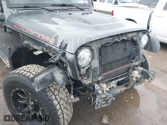 2018 Jeep Wrangler Unlimited Rubicon Recon with VIN 1C4BJWFG4JL827920, listed as a IAAI auction lot 41368319 with 110,835 mi miles and . Bid and sale history available at DreamBid. Image 6.
