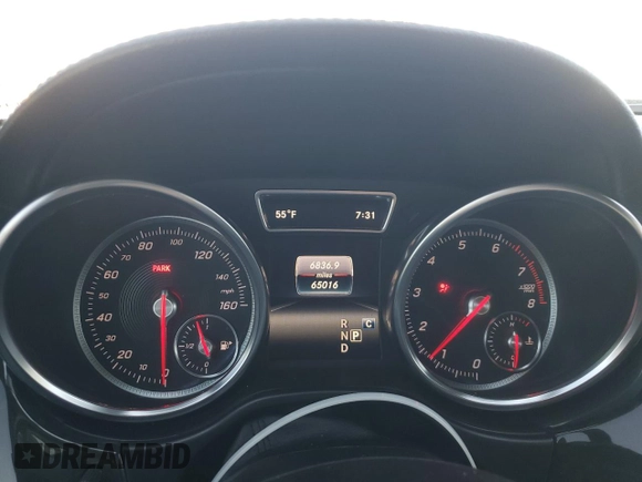 2019 Mercedes-Benz GLS 450 with VIN 4JGDF6EE5KB198424, listed as a Copart auction lot 56060955 with 65,016 mi miles and Salvage title. Bid and sale history available at DreamBid. Image 9.