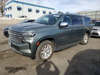 2023 Chevrolet Suburban Premier with VIN 1GNSKFKD9PR252266, listed as a Copart auction lot 45005315 with 46,857 mi miles and Salvage Title. Bid and sale history available at DreamBid. Image 1.