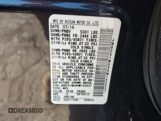 2017 Infiniti QX70 with VIN JN8CS1MU9HM140437, listed as a IAAI auction lot 41270542 with 72,312 mi miles. Bid and sale history available at carsss.com. Image 9.