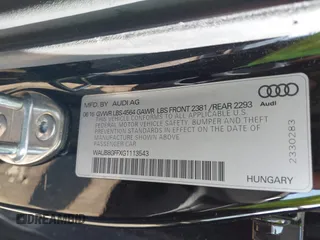 2016 Audi A3 Premium with VIN WAUB8GFFXG1113543, listed as a IAAI auction lot 40386726 with 113,573 mi miles and . Bid and sale history available at DreamBid. Image 9.