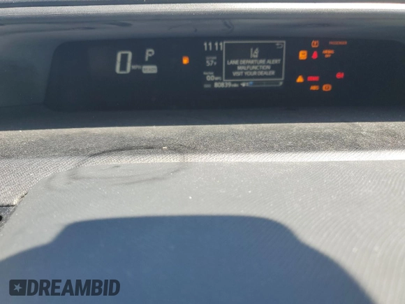 2018 Toyota Prius One with VIN JTDKDTB34J1615524, listed as a Copart auction lot 52917145 with 80,839 mi miles and Clean Title. Bid and sale history available at DreamBid. Image 9.