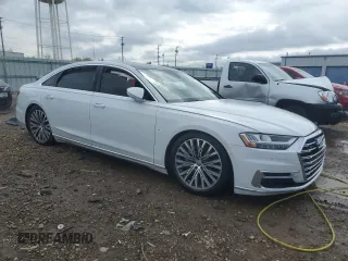 2019 Audi A8 z VIN WAU8DAF87KN018640, wystawiony jako Copart lot #54318975 z przebiegiem Nie podano mil oraz Szkoda całkowita • Salvage title. Historia ofert i sprzedaży dostępna na DreamBid. Obrazek 4.