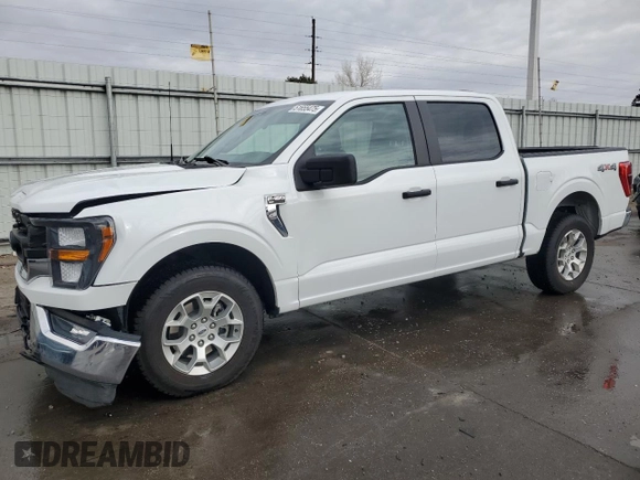 2023 Ford F-150 XL with VIN 1FTEW1EP3PFC53689, listed as a Copart auction lot 51655475 with 17,681 mi miles and Salvage title. Bid and sale history available at DreamBid. Image 1.