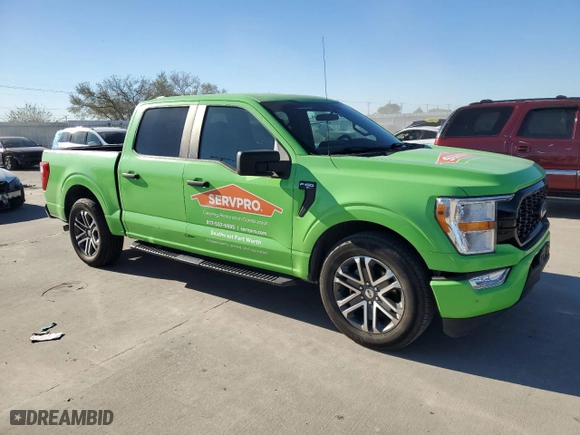 2021 Ford F-150 XL with VIN 1FTEW1CP3MFA98091, listed as a Copart auction lot 79264214 with NaN miles and Salvage Title. Bid and sale history available at carsss.com. Image 4.