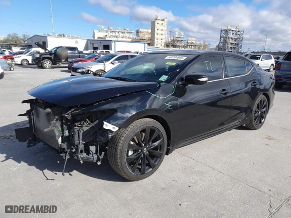 2023 Nissan Maxima SR with VIN 1N4AA6EV4PC501352, listed as a Copart auction lot 48294995 with 66,266 mi miles and Salvage Title. Bid and sale history available at carsss.com. Image 1.