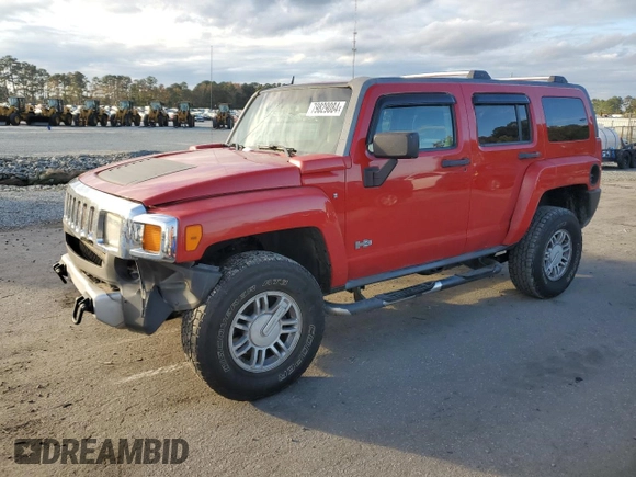 2008 Hummer H3 SUV with VIN 5GTEN13E688196729, listed as a Copart auction lot 79829084 with 237,694 mi miles and Salvage Title. Bid and sale history available at carsss.com. Image 1.