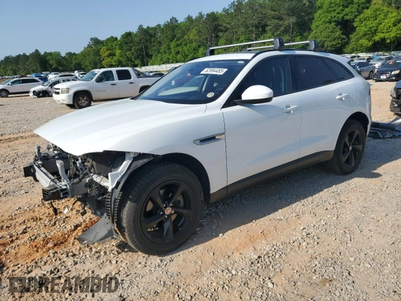2018 Jaguar F-Pace 25t Premium with VIN SADCJ2FX4JA294089, listed as a Copart auction lot 52994485 with 86,501 mi miles and Salvage Title. Bid and sale history available at DreamBid. Image 1.