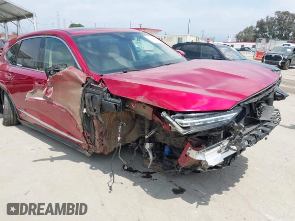 2023 Acura MDX with VIN 5J8YE1H31PL007235, listed as a IAAI auction lot 42111174 with 14,400 mi miles and . Bid and sale history available at DreamBid. Image 6.