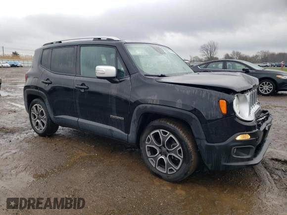 2015 Jeep Renegade Limited with VIN ZACCJADT1FPB46446, listed as a Copart auction lot 52746485 with 93,378 mi miles and Salvage Title. Bid and sale history available at DreamBid. Image 4.