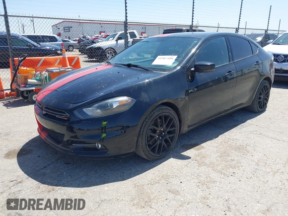 2015 Dodge Dart GT with VIN 1C3CDFEB0FD116948, listed as a IAAI auction lot 41987588 with 178,939 mi miles. Bid and sale history available at carsss.com. Image 2.