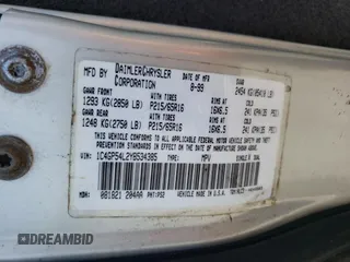2000 Chrysler Town & Country LXi with VIN 1C4GP54L2YB534385, listed as a Copart auction lot 69637894 with 166,632 mi miles and Salvage Title. Bid and sale history available at carsss.com. Image 13.